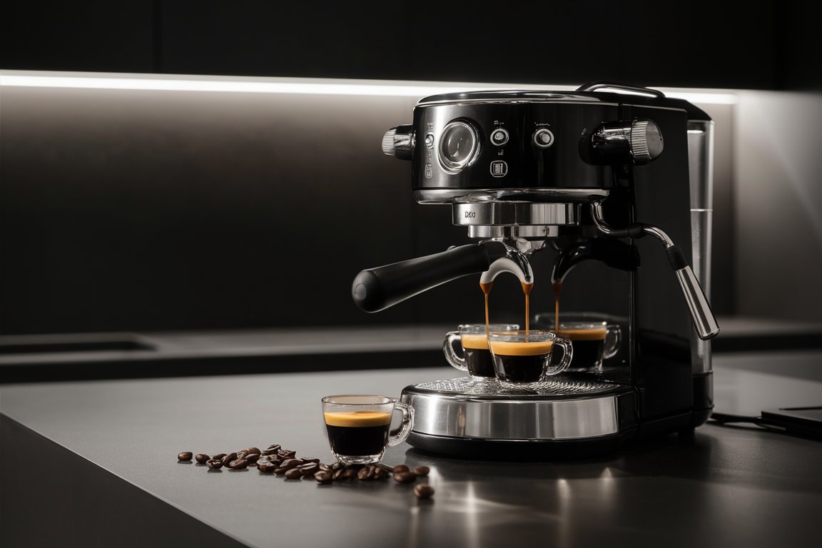 brewing black coffee